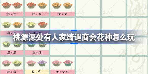 《桃源深处有人家》绮遇商会花种怎么玩