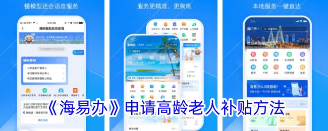 《海易办》申请高龄老人补贴方法