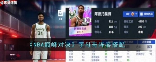 NBA巅峰对决字母哥阵容怎么搭配