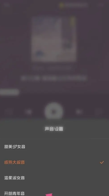 《番茄小说》切换听书声音方法