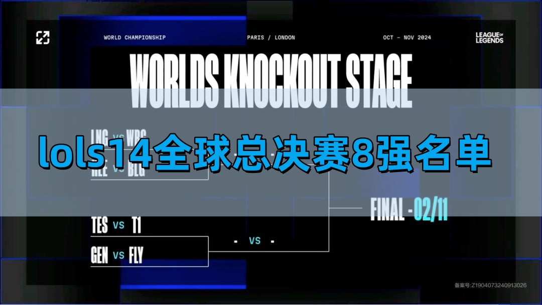 英雄联盟S14全球总决赛8强名单