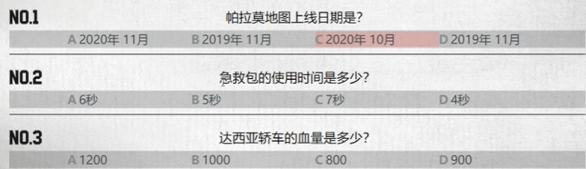 《pubg》重返故地答题答案大全