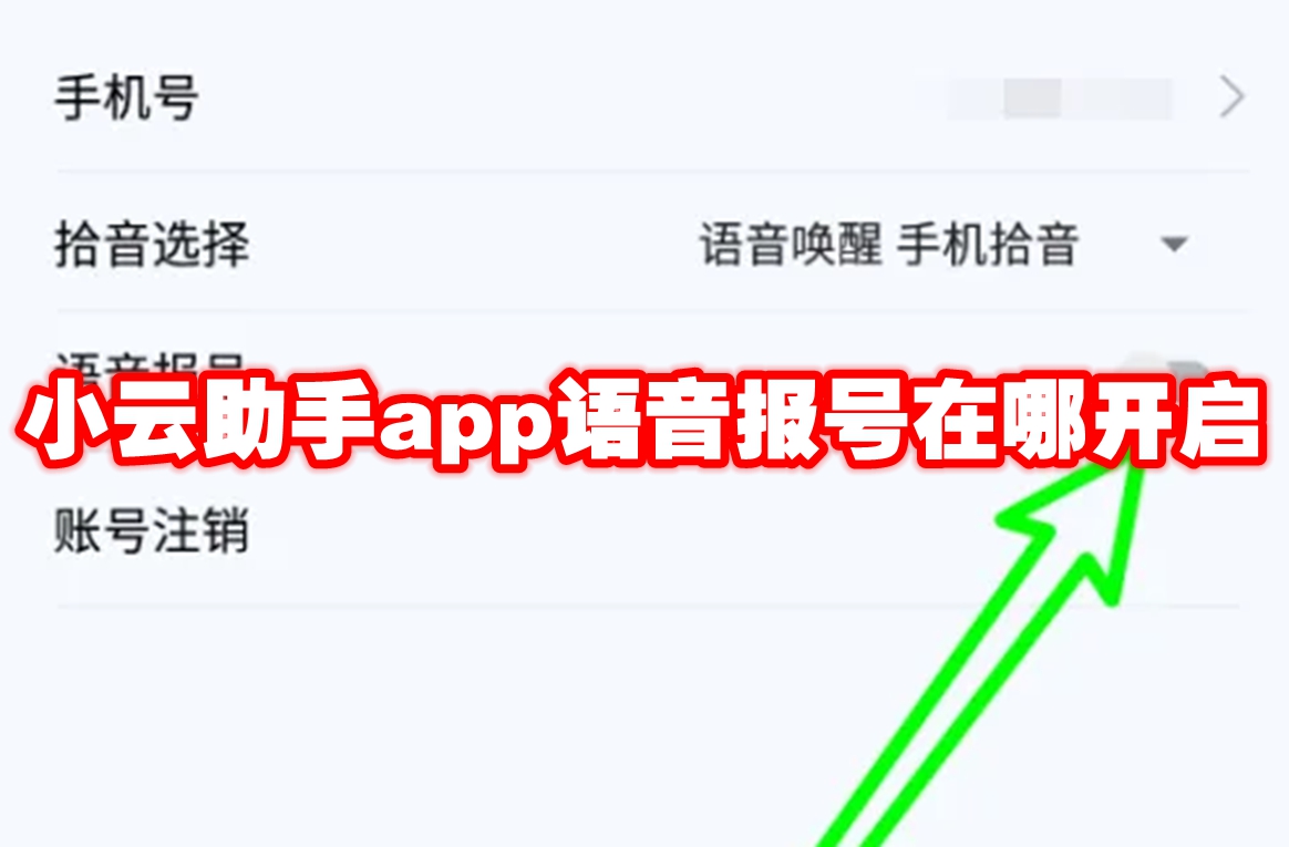 小云助手app语音报号在哪开启