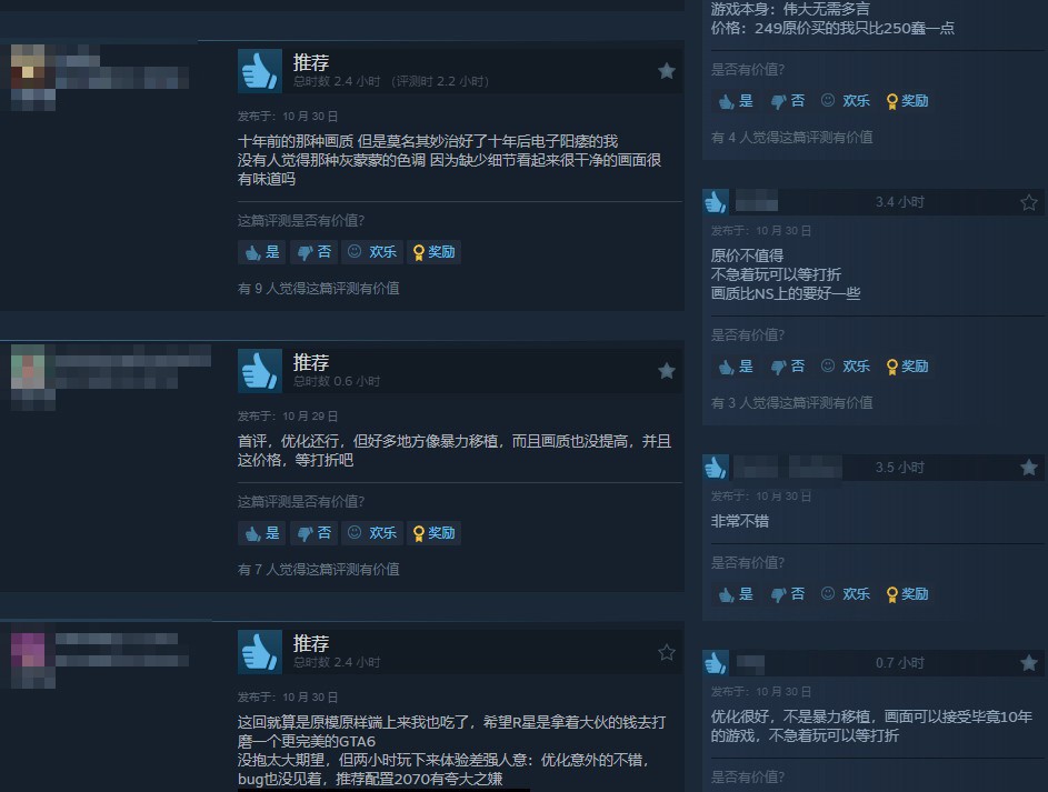 《荒野大镖客：救赎》Steam特别好评 位居热销榜第三